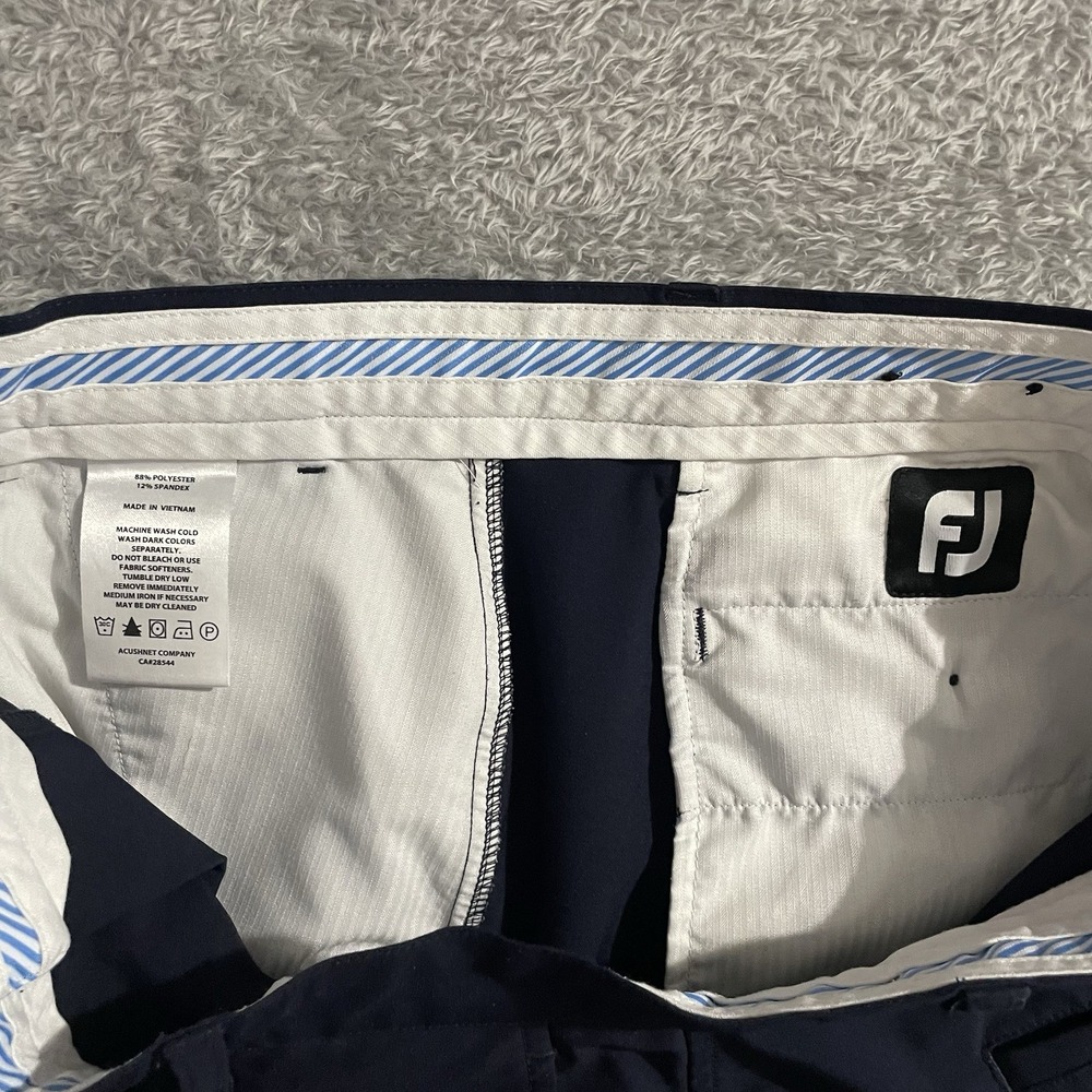 FootJoy Pants Mens Size 36x32 Blue Golf Straight Leg Stretch Performance Casual - Picture 3 of 8